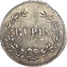 1 Rupia - Maria II (Small bust, Goa Mint)