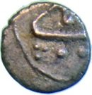 1/32 Rupee - Mohammad Shah (Khujista Bunyad mint)