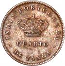 ¼ Tanga  - Luíz I (Calcutta mint)