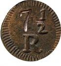 7½ Reis - Maria II (Goa Mint)