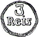 3 Réis - João Prince (Goa mint)