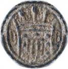Wheel of 10 Bazarucos - João V (Damão mint to Baçaim)
