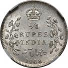 ¼ Rupee - Edward VII