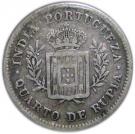 Quarto de Rupia  - Luíz I (Calcutta mint)