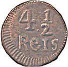 4½ Reis - Maria I (Dio mint)