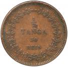 ½ Tanga "30 Réis" – Luíz I (Mumbai mint)
