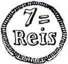 7= Reis "7.5" - João VI (Goa mint)