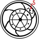 Wheel of  5 Bazarucos - João V (Damão mint)