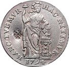 Rupee (Madura Star countermark upon Holland Gulden)