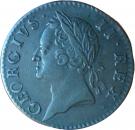 ½ Penny - George II