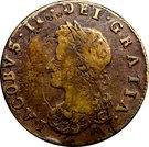 ½ Penny - James II (Siege Coinage)