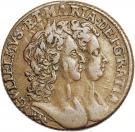 ½ Penny - William & Mary