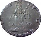 ½ Penny (Dublin L & R)