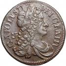 ½ Penny - Charles II (large letters)