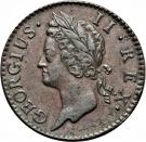 ½ Penny - George II (large letters)