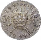 12 Pence - James II (Gun Money Coinage; Silver Proof Issue)