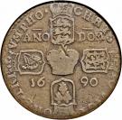 1 Crown - James II (Gun Money Coinage; sword after "REX")