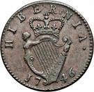 ½ Penny - George II (large letters)