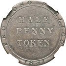 ½ Penny - William Callister (Bank Token Coinage)