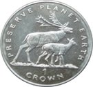 1 Crown - Elizabeth II (Fallow Deer)