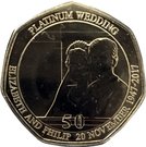 50 Pence - Elizabeth II (Inside carriage view of couple)