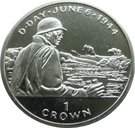 1 Crown - Elizabeth II (General Omar Bradley)