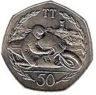 50 Pence - Elizabeth II (Tourist Trophy Motorcycle Races)