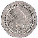 20 Pence - Elizabeth II (3rd portrait)