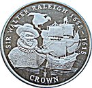 ½ Crown - Elizabeth II (Sir Walter Raleigh)