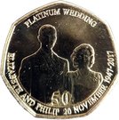 50 Pence - Elizabeth II (Street clothed couple facing)