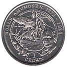 1 Crown - Elizabeth II (Roald Amundsen)