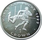1 Crown - Elizabeth II (Player tackling another player)