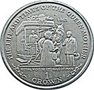 1 Crown - Elizabeth II (The Queen Mother with carriage)