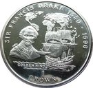 1 Crown - Elizabeth II (Sir Francis Drake)