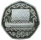 50 Pence - Elizabeth II (Viking Longship-Silver version)