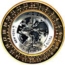 ½ Crown - Elizabeth II (Greenwich Meridian Time Clock)