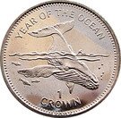 1 Crown - Elizabeth II (Year of the Ocean - whale)