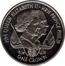 1 Crown - Elizabeth II (Queen Elizabeth II & Prince Philip birthdays)