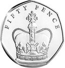 50 Pence - Elizabeth II (St Edwards Crown)