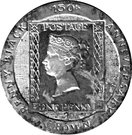 1 Crown - Elizabeth II ("Penny Black"; Silver Proof Issue)