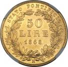 50 Lire - Pius IX