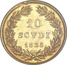 10 Scudi - Gregory XVI