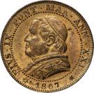 1 Soldo / 5 Centesimi - Pius IX