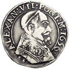 1 Testone - Alexander VII