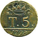 5 Tornesi - Ferdinando IV