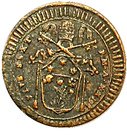 ½ Baiocco - Pius VI (2nd type: narrow shield)