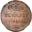 5 Tornesi - Ferdinando II
