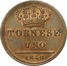 1 Tornese - Ferdinando II