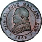 4 Soldi / 20 Centesimi - Pius IX