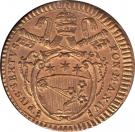 ½ Baiocco - Pius VI (1st type: oval shield)